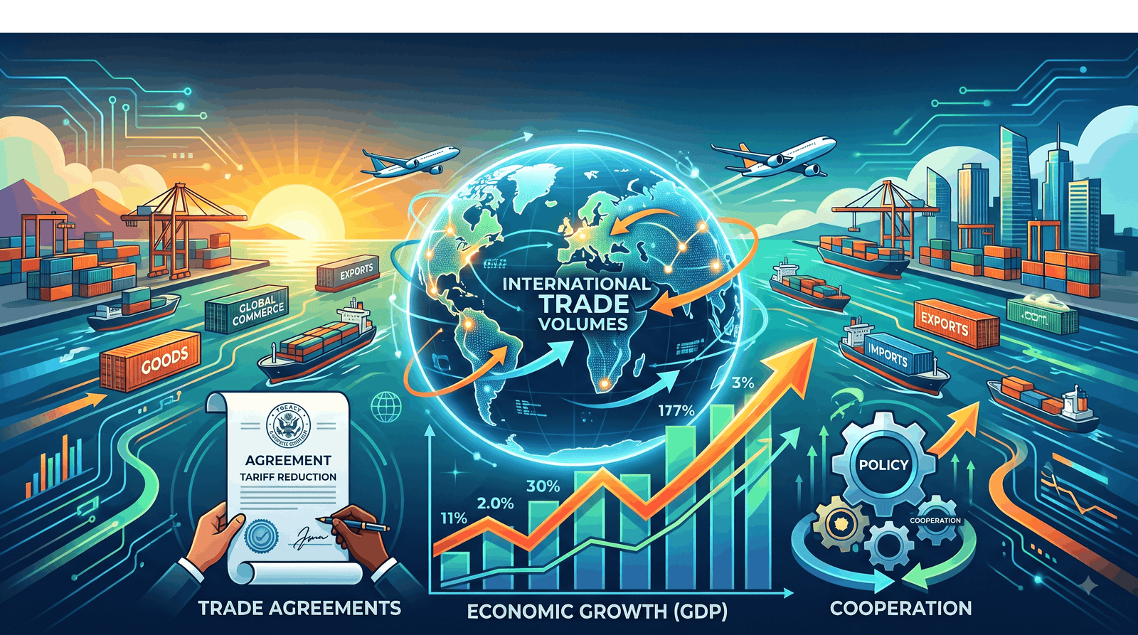 International Trade Agreements and Trade Volumes Influence on the Economic Growth of Countries