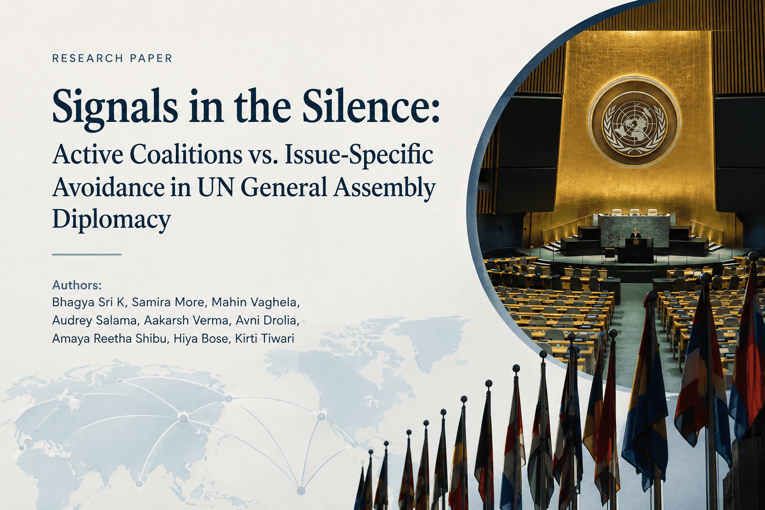 Signals in Silence: Active Coalitions vs. Issue-Specific Avoidance in UN General Assembly Diplomacy